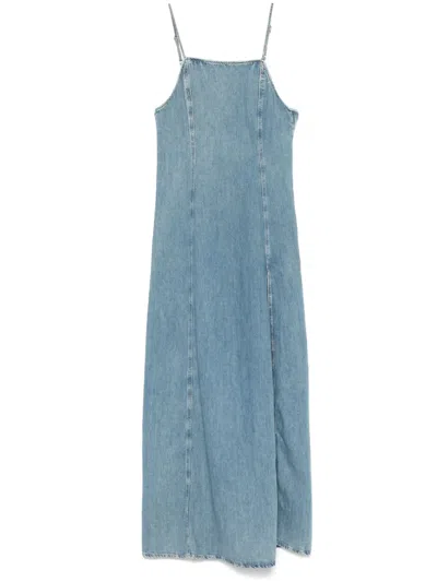 7 For All Mankind Denim Maxi Dress In Blue
