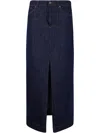7 For All Mankind Calla Skirt Bluberry With Front Clothing In Blue