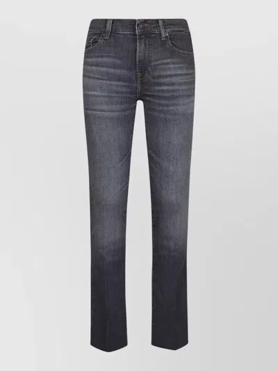7 For All Mankind Denim Mid-rise Bootcut Jeans In Black
