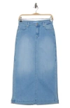 7 For All Mankind Denim Midi Skirt In Antigua