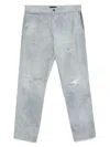 7 For All Mankind Denim Trousers With Belt Loops In Blau