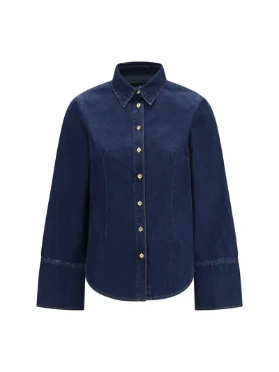 7 For All Mankind Denim Shirt In Blue