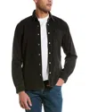 7 For All Mankind Long Sleeve Denim Shirt In Black