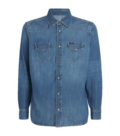 7 For All Mankind Denim Shirt In Blue