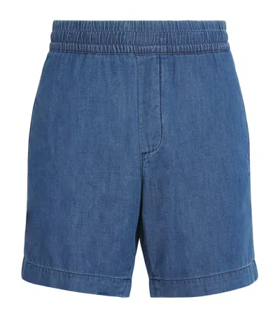 7 For All Mankind Denim Shorts In Blue