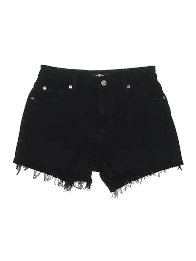 Pre-owned 7 For All Mankind Denim Shorts In Black