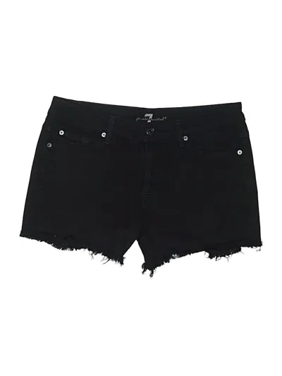 Pre-owned 7 For All Mankind Denim Shorts In Black
