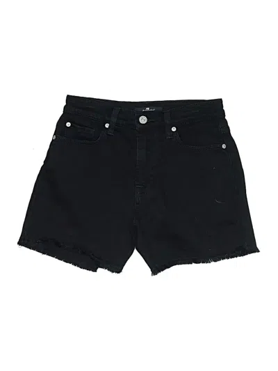 Pre-owned 7 For All Mankind Denim Shorts In Black
