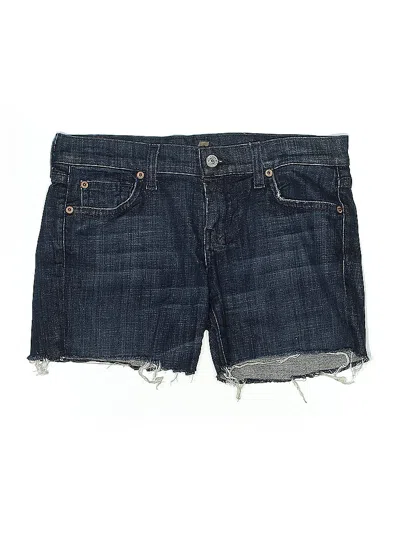 Pre-owned 7 For All Mankind Denim Shorts In Blue
