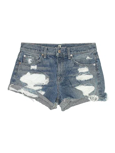Pre-owned 7 For All Mankind Denim Shorts In Blue