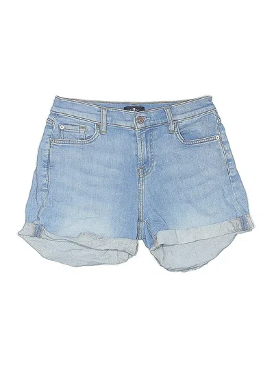 Pre-owned 7 For All Mankind Denim Shorts In Blue