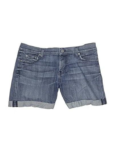 Pre-owned 7 For All Mankind Denim Shorts In Blue