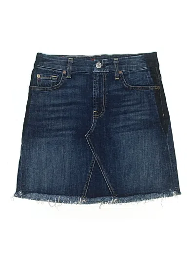 Pre-owned 7 For All Mankind Denim Shorts In Blue