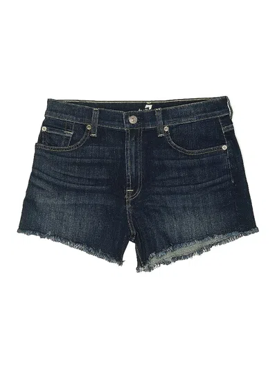 Pre-owned 7 For All Mankind Denim Shorts In Blue