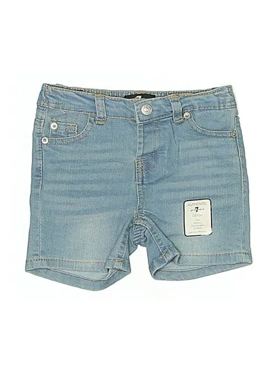 Pre-owned 7 For All Mankind Kids' Denim Shorts In Blue