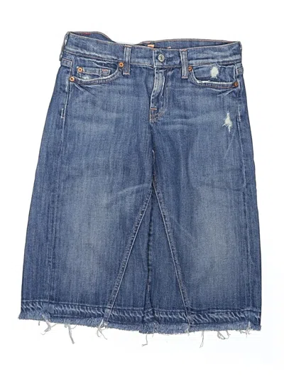 Pre-owned 7 For All Mankind Denim Shorts In Blue