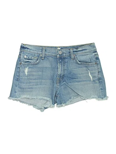 Pre-owned 7 For All Mankind Denim Shorts In Blue