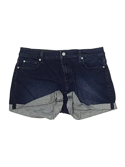 Pre-owned 7 For All Mankind Denim Shorts In Blue