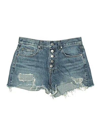 Pre-owned 7 For All Mankind Denim Shorts In Blue