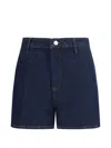7 For All Mankind Denim Trouser Shorts In Pink