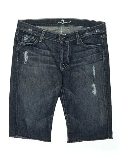 Pre-owned 7 For All Mankind Denim Shorts In Blue