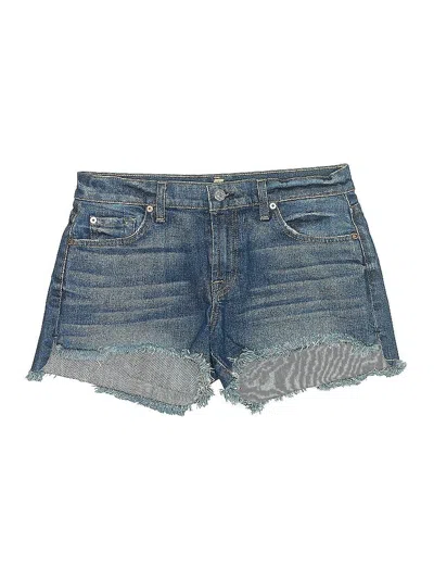 Pre-owned 7 For All Mankind Denim Shorts In Blue