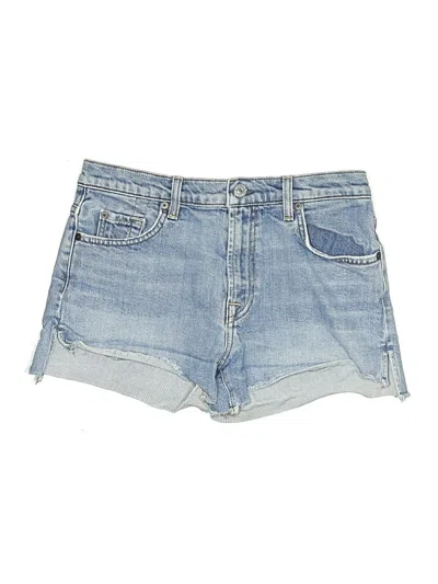 Pre-owned 7 For All Mankind Denim Shorts In Blue