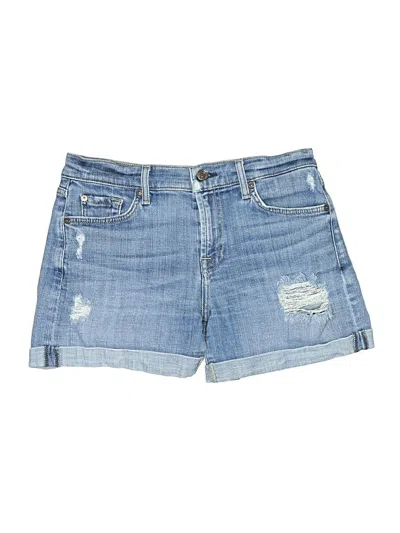 Pre-owned 7 For All Mankind Denim Shorts In Blue