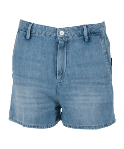 7 For All Mankind Denim Shorts In Blue