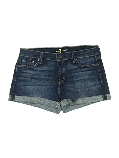 Pre-owned 7 For All Mankind Denim Shorts In Blue