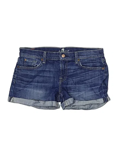 Pre-owned 7 For All Mankind Denim Shorts In Blue