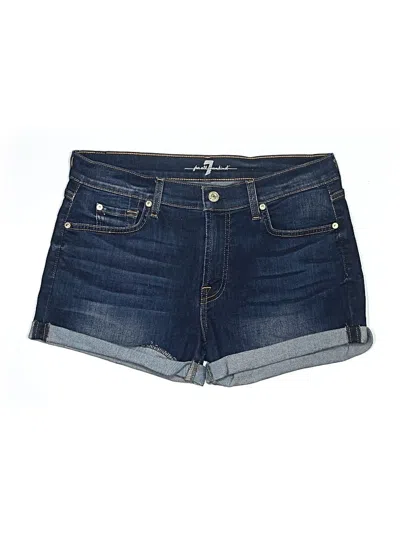 Pre-owned 7 For All Mankind Denim Shorts In Blue