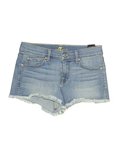 Pre-owned 7 For All Mankind Denim Shorts In Blue