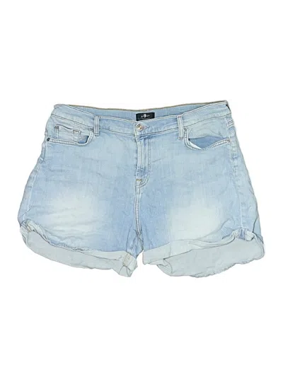 Pre-owned 7 For All Mankind Denim Shorts In Blue