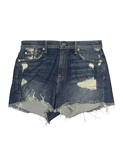 Pre-owned 7 For All Mankind Denim Shorts In Blue