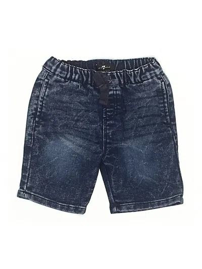 Pre-owned 7 For All Mankind Denim Shorts In Blue