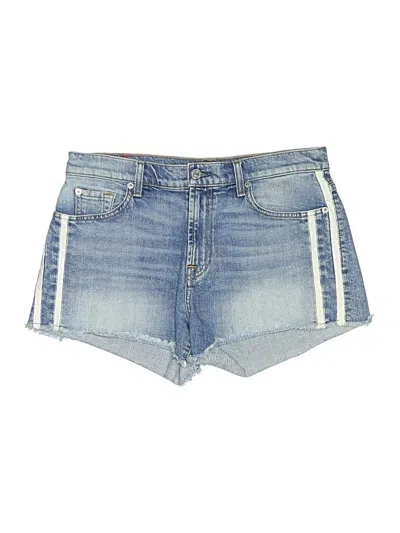 Pre-owned 7 For All Mankind Denim Shorts In Blue