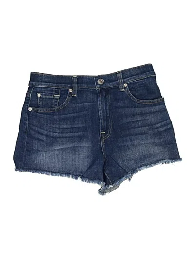 Pre-owned 7 For All Mankind Denim Shorts In Blue