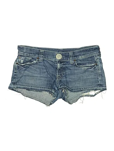 Pre-owned 7 For All Mankind Denim Shorts In Blue