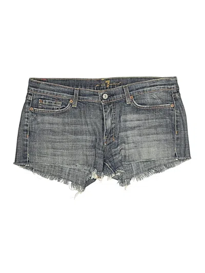 Pre-owned 7 For All Mankind Denim Shorts In Blue