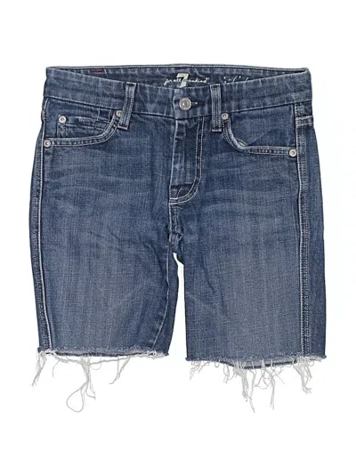 Pre-owned 7 For All Mankind Denim Shorts In Blue