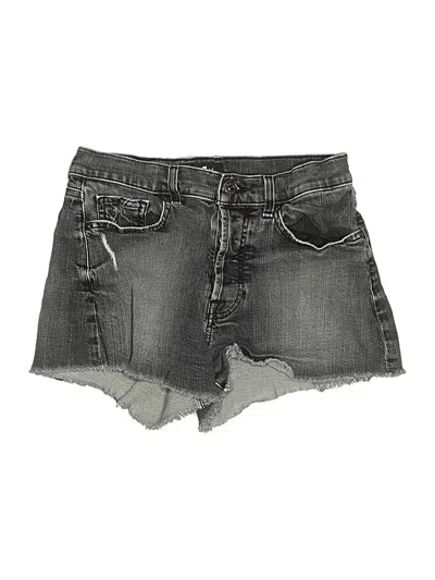 Pre-owned 7 For All Mankind Denim Shorts In Gray