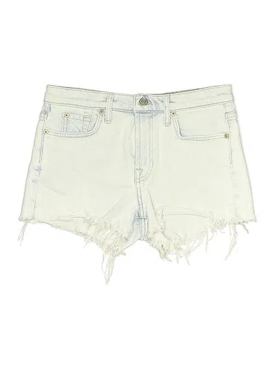 Pre-owned 7 For All Mankind Denim Shorts In Ivory