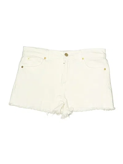 Pre-owned 7 For All Mankind Denim Shorts In Ivory