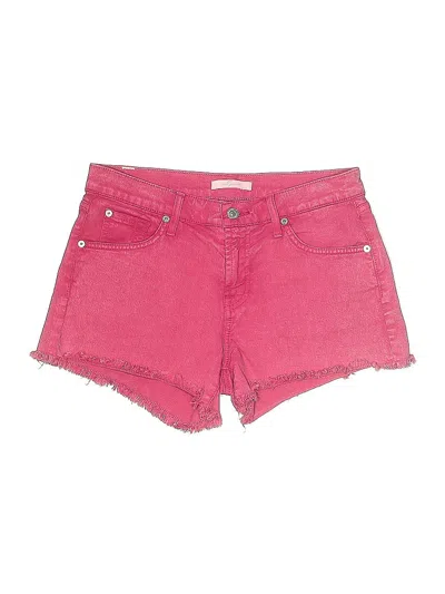 Pre-owned 7 For All Mankind Denim Shorts In Pink