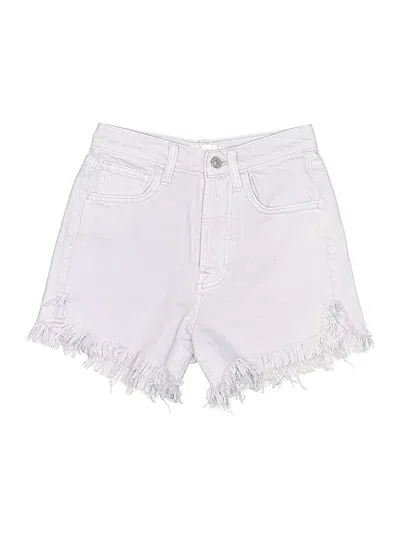 Pre-owned 7 For All Mankind Denim Shorts In Purple