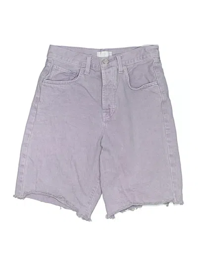Pre-owned 7 For All Mankind Denim Shorts In Purple