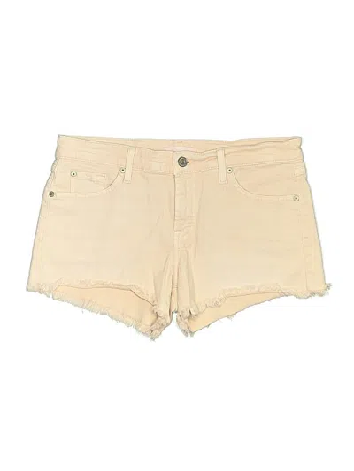 Pre-owned 7 For All Mankind Denim Shorts In Yellow