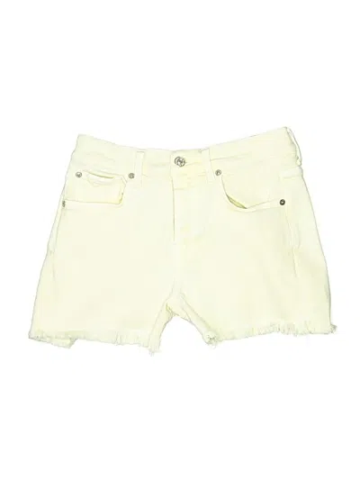 Pre-owned 7 For All Mankind Denim Shorts In Yellow