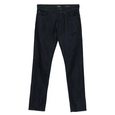 7 For All Mankind Denim Slim-fit Jeans In Black